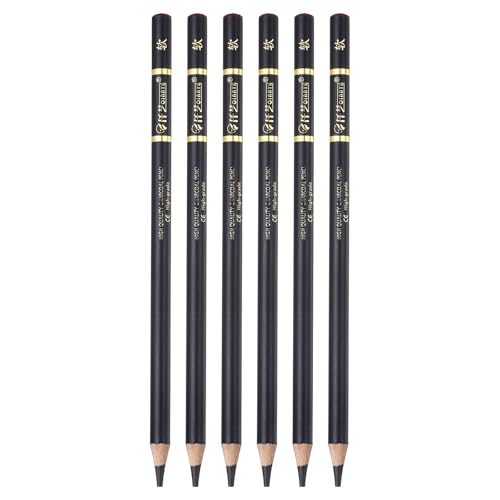 PATIKIL 6Pcs Drawing Pencils for Sketching, Soft Refill Sketch Pencils for Drawing, Graphite Art Pencil Set Professional Resistant Lead for Painting Shading Artist Office Supplies - size: Soft