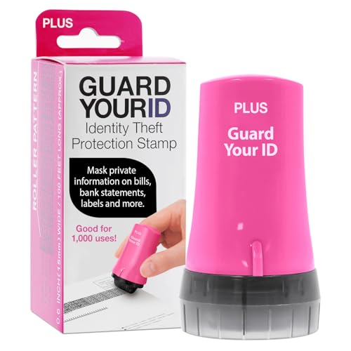 Guard Your ID Advanced Security Roller 2.0 Identity Theft Prevention Stamping Pink - color: Pink, size: Regular