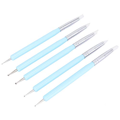 5pcs Double Head, Clay Sculpting Tool Set Silicone Sculpture Tools Arts Crafts Shapers Accessory Silicone Sculpting Tool Ble Color Shape Painting Brush Sets