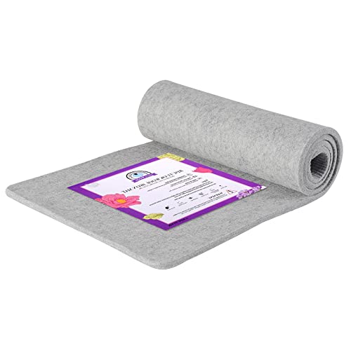 Rdutuok 54x15 Inches Wool Pressing Mat for Quilting Ironing Pad 100% Wool from New Zealand Easy Press Wooly Felted Iron Board for Retains Heat, Great for Quilting & Sewing Projects - size: 54" x 15"
