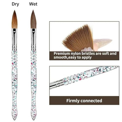 11Pcs Nail Art Brush Set, Acrylic Nail Brushes & Fine Detail Liner Brushes, Professional Nail Art Tools for Gel Polish, Acrylic Nails, French Manicure, Intricate Designs & Salon DIY Manicure - color: 11Pcs Art Brushes