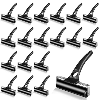 Frienda 18 Pack 4.7 Inch Rubber Brayer Rollers, Bulk Hard Rubber Rollers Tool for Printmaking, Ink Application, Block Printing, Stamping, Wallpaper, Vinyl, Gluing and Crafting - size: 4.7 Inches