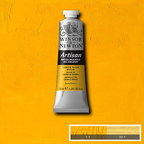 Winsor & Newton Artisan Water Mixable Oil Colour, 1.25-oz (37ml), Cadmium Yellow Medium - color: Cadmium Yellow Medium, style: 1.25-oz