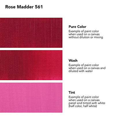 Daler Rowney Georgian Water Mixable Oil Paint Rose Madder 37ml Tube - Art Paints for Canvas Paper and More - Oil Painting Supplies for Artists and Students - Artist Oil Paint for Any Skill Set