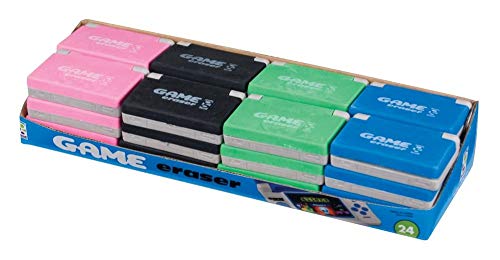 Raymond Geddes Game Erasers For Kids (Pack of 24) - size: 24 Count (Pack of 1)