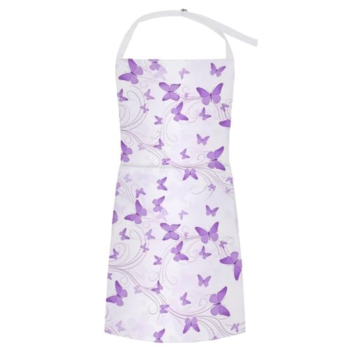 Cooking Apron for Adults with Pockets, Waterproof Oil Resistant Bib for Kitchen Restaurant BBQ Baking - color: Style (333)