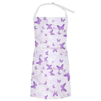 Cooking Apron for Adults with Pockets, Waterproof Oil Resistant Bib for Kitchen Restaurant BBQ Baking - color: Style (333)