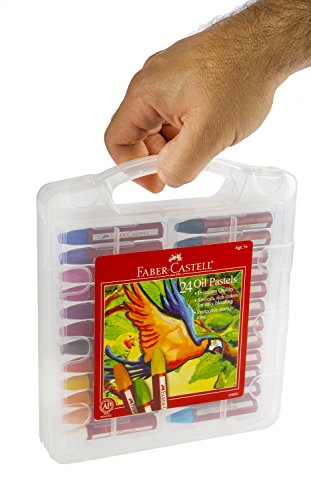 Faber-Castell Blendable Oil Pastels In Durable Storage Case | Back to School Favorites | 24 Vibrant Colors - Non-Toxic Pastels for Kids