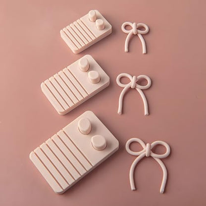 Polymer Clay Bead Roller Set,Bowknot Clay Tube Hoop Roller Guide Clay Roller for Jewelry Crafts, Clay Rolling Strip Shape Maker,6/5/4CM - color: Style 3