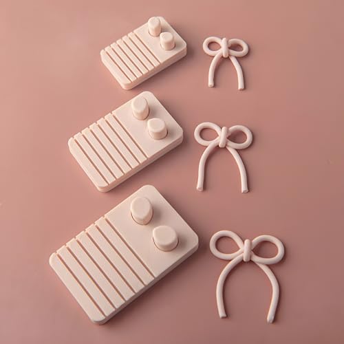 Polymer Clay Bead Roller Set,Bowknot Clay Tube Hoop Roller Guide Clay Roller for Jewelry Crafts, Clay Rolling Strip Shape Maker,6/5/4CM - color: Style 3
