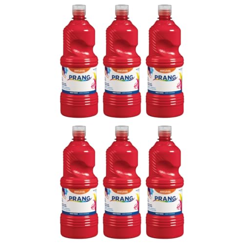 Prang Ready-to-Use Tempera Paint Quart, 32 oz., Red, 6 Count - color: Red (Pack of 6)