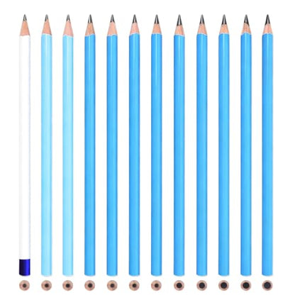 Mifuner 12 Graphite Pencils Professional Drawing Set, Art Supplies for Sketching Shading Blending, Gifts for Artists Adults Beginners. Black - color: Black