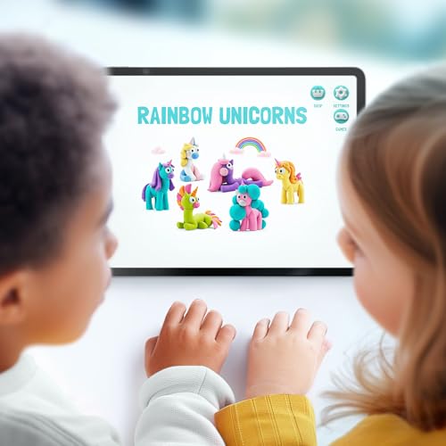 Hey Clay 15 Cans Set - Colourful Modelling Kids Air-Dry Clay 15 Cans with Sculpting Tools and Fun Interactive Instructions for Children Age 3+ (Rainbow Unicorns) - style: Rainbow Unicorns