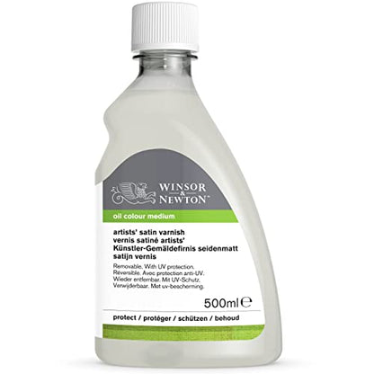 Winsor & Newton Professional Artists' Satin Varnish, 500ml (16.9-oz) Bottle - color: Satin Varnish, style: 16.9-oz Bottle