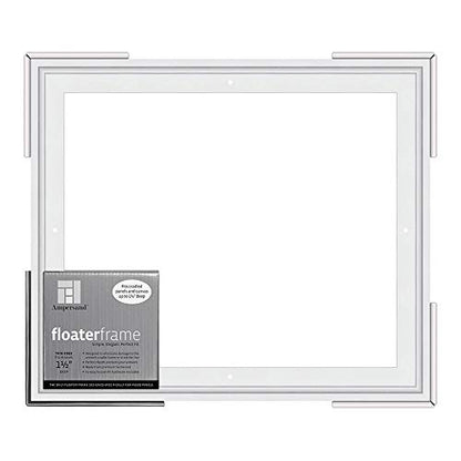 Ampersand Float Frame 1.5In Thin 11X14 White - color: White, size: 11x14