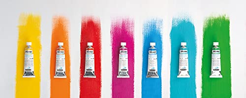 Schmincke - NORMA® Blue, 21236009, finest water-based artists' oil colors, highly pigmented, lightfast, vegan, lemon yellow, 35 ml - color: 236 lemon yellow