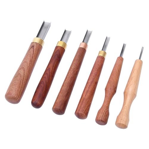 Professal 6-Piece Woodcut Printmaking Knife Set - Ergonomic Carving Tools for Woodblock Art, Comfortable Grip Relief Printing Chisels, Perfect for Artists and Crafters