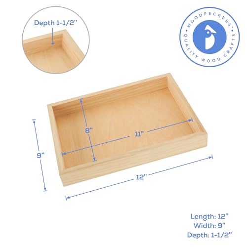 Painting Panels 9 x 12 x 1-1/2-inch, Pack of 4 Blank Wooden Signs for Crafts, Wood Cradled Panels for Home Decor, by Woodpeckers - size: 9 x 12 x 1-1/2 inch