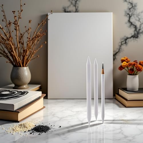 3 Sizes Blending Smudge Stump Stick Art Drawing Tools Deft Art Pencils, Drawing Pencils Sketch White Pens for Artists Students Beginner for Student Artist Charcoal Sketch Drawing Tools