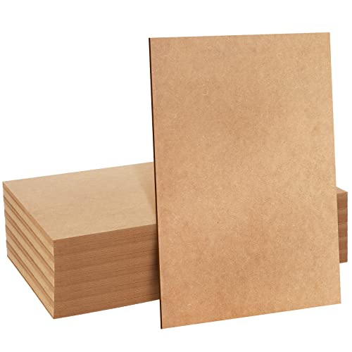 Bucherry 10 Pcs 3 mm Craft Wood Plywood 1/8 x 12 x 20 Inch MDF Board Laser Medium Density Fiberboard Panels for Laser Cutting Cardboard Sheets, DIY Projects, Drawing, Painting, Wood Engraving