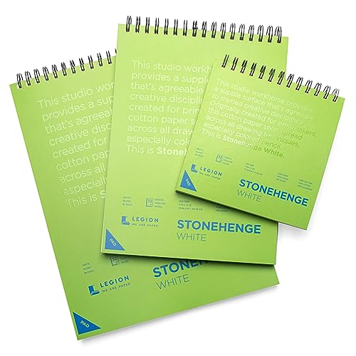 Legion Stonehenge Spiral Pad - 7" x 7", White