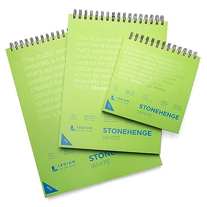 Legion Stonehenge Spiral Pad - 7" x 7", White