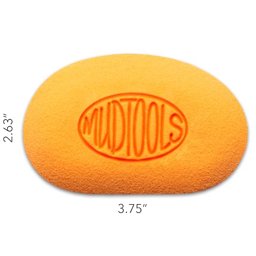 Mudtools Mudsponges Pack, White Finishing Pottery Sponge, Orange Absorbant, Blue Workhourse, Wheel Throwing, Hand Building Clay, Ceramics (3-Pack)