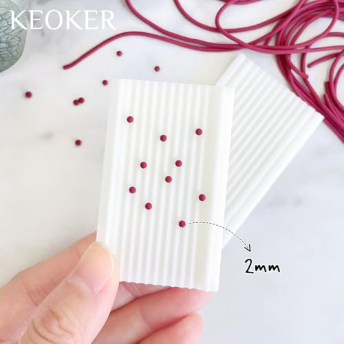 Keoker 2mm Polymer Clay Bead Roller, Polymer Clay Bead Maker, Bead Molds for Clay, Polymer Clay Tool, Polymer Clay Mold to Make 2mm Clay Beads