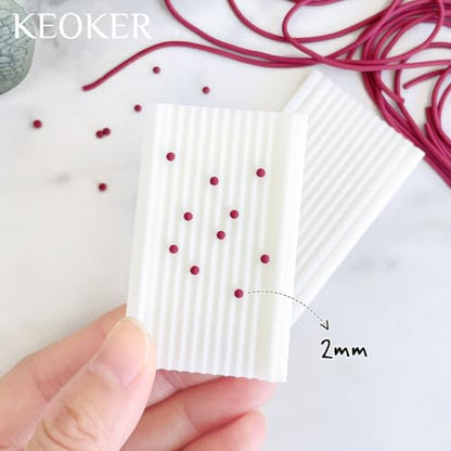 Keoker 2mm Polymer Clay Bead Roller, Polymer Clay Bead Maker, Bead Molds for Clay, Polymer Clay Tool, Polymer Clay Mold to Make 2mm Clay Beads