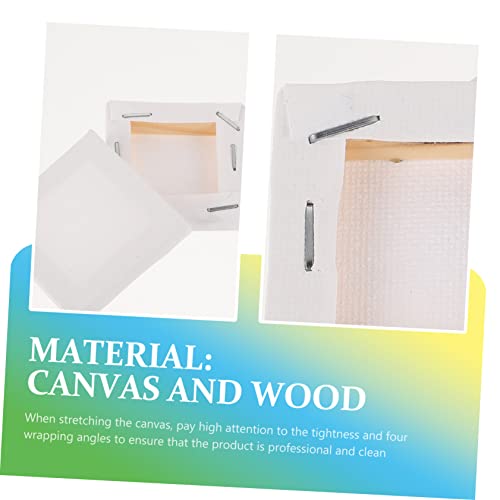 TEHAUX 12Pcs Cotton Canvas Panels Stretched Frames for Oil Watercolor Painting DIY Art Supplies Suitable for Beginners Students and Artists
