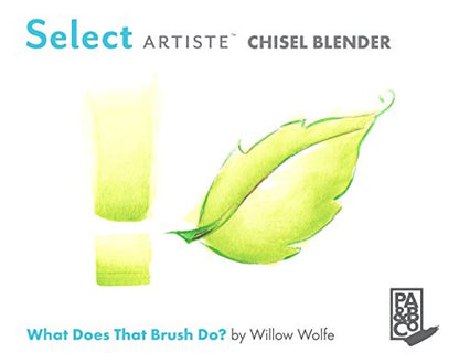 Princeton Select Artiste Chisel Blender Brush, Synthetic, Short Handle, Size 4, 1 Count - color: Princeton Blue, size: Size 4