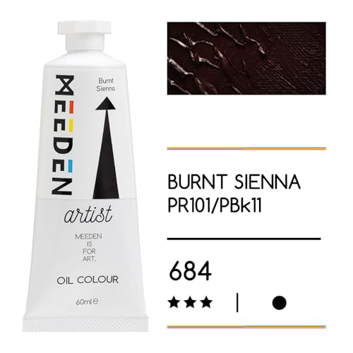 MEEDEN Artist Grade Oil Paint: Burnt Sienna - 60ml/2oz Tube - Professional Art Paints for Canvas Painting - color: Burnt Sienna, style: 60ml/2oz