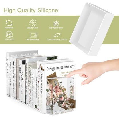 Large Resin Molds, Rectangle Silicone Molds for Epoxy Resin, 5 PCS Cuboid Resin Moulds with Wooden Support, Deep Casting Molds for Preserving Flowers, Insect Specimens, DIY Gifts, Furniture Decoration - size: Rectangle Resin Molds