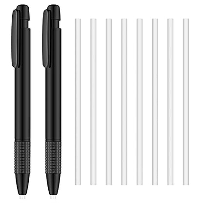 Eersida Retractable Eraser and Refill Mechanical 3.8 mm Pen Style Art Erasers for Artists Drawing Painting, Students Teacher Adult Office School Family(2 Packs)