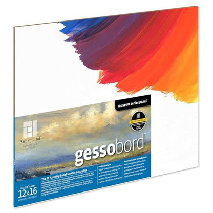 Ampersand Gessobord for Acrylic, Oil and Mixed Media, 1/8 Inch Depth, 12X16 Inch (GBS12) - size: 12X16, style: 1/8 Inch Depth