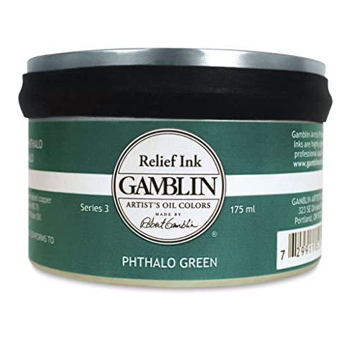 Gamblin Relief Ink - Phthalo Green 175ml