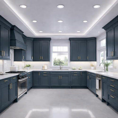ALL-IN-ONE Paint by Heirloom Traditions, Bermuda (Blue Gray), Gallon - Durable cabinet and furniture paint. Built in primer and top coat, no sanding needed. Includes our 30 featured color card. - color: Bermuda, size: 128 Fl Oz (Pack of 1)