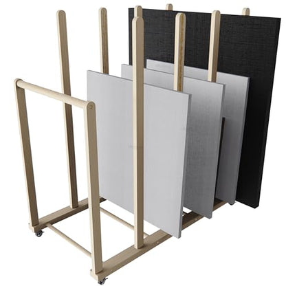 Art Storage Rack - Canvas Boards Stand for Drawing Boards - Contemporary Art Studio Gallery (21.1" D x 39.5" W x 42" H) - size: 21.1"D x 39.5"W x 42"H