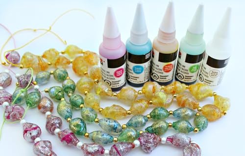 Marabu Alcohol Ink Neon & Metallic Bundle – 15 Bold Colors, Alcohol Inks for Resin, DIY Crafts & More