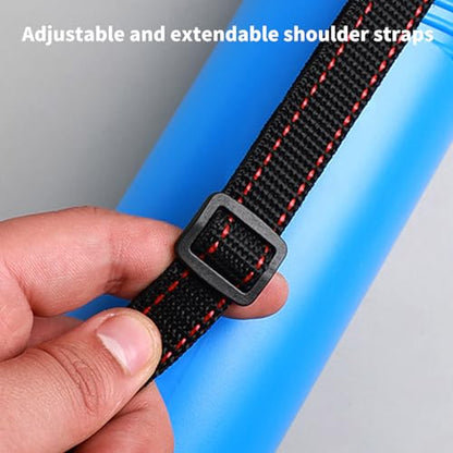 Professional Telescoping Art and Poster Tube Adjustable Shoulder Strap, Document Tube with Carrying Strap Extendable Carrying - color: silver gray