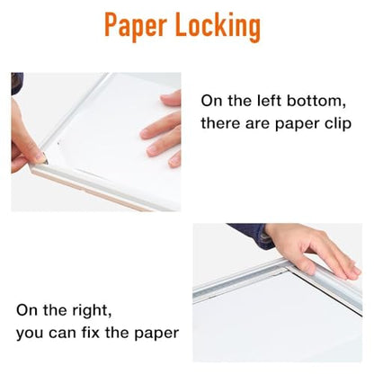 Japard A3 Drafting Board Portable Drawing Board Metric Multi-Function Portable Table with Ruler, Angle Adjustable Measuring System Art Christmas Gift