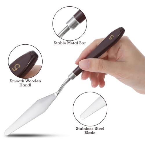 5 Pcs Cake Spatula Stainless Steel Cake Decorating Spatula Cakes Apatula Palette Knife Icing Frosting Cream Spatulas Baking Pastry Tool For Frosting Fondant Chocolate