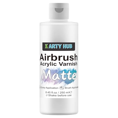 Acrylic Varnish Matte, 8.45 fl oz (250 ml) – Brushable & Airbrushable Clear Coat, Anti-Yellowing/Fading/Cracking Acrylic Paint Sealer, Waterproof for Indoor & Outdoor Use - color: Matte, size: 8.45 fl oz