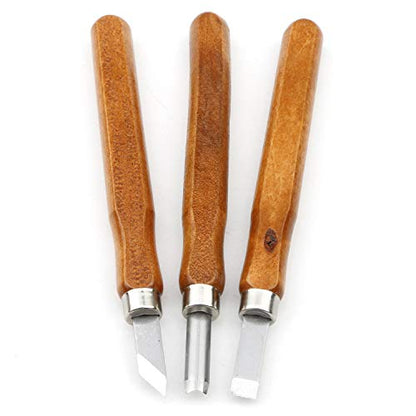 3 PCS Wood Carving Knife Set SK5 Wood Carving Tools Hand Carving Tool Set for DIY Sculpture Carpenter Experts & Beginners
