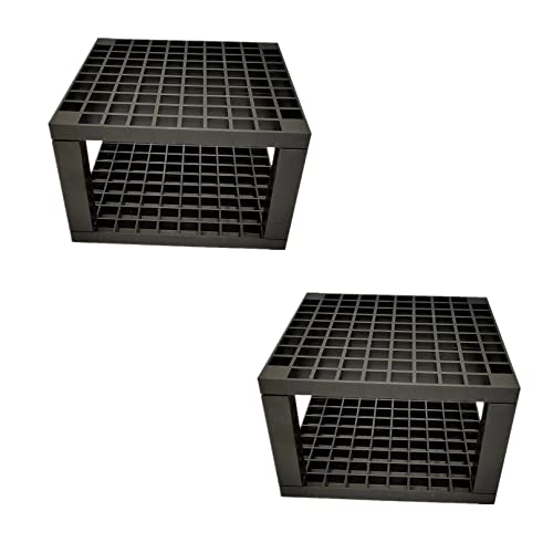 Feadily (2 Pack) 96 Hole Pencil Holder Organize, Desk Organizer for Pens, Pencils, Art brushes, Colored Pencils, Carving, Prying and Modeling Tools - color: Black, size: 2PCS