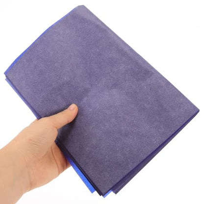 TEHAUX 50 Sheets One-Side Transfer Carbon Paper A4 Blue Graphite Tracing Paper for Artists and Crafts Pattern Transfer Drawing Supplies