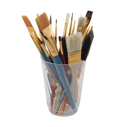 Oodles of Brushes Economical Art Brush Set of 25 - Balanced Assortment of Economical Brushes for Art, Craft, Hobby and Home Single - size: Pack of 25