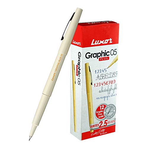 Luxor Graphic Micro Pen Blue Bopp Pouch (pack of 10 pen) - color: Blue