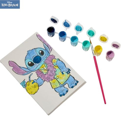 Innovative Designs Disney Lilo and Stitch Canvas Paint Set for Kids with 3 Canvases, Acrylic Paint, Paintbrush, & Easel - color: Lilo and Stitch