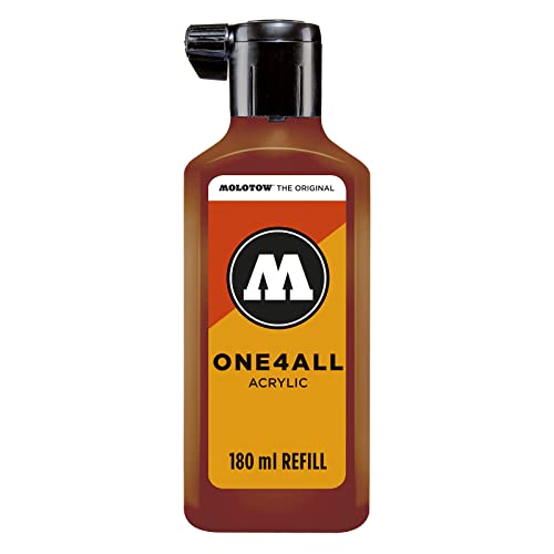 MOLOTOW ONE4ALL Acrylic Paint Refill, For Molotow ONE4ALL Paint Marker, Lobster, 180ml Bottle, 1 Each (692.010) - color: Lobster, size: 6.1 fl oz